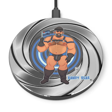 Bawdy Bear in Leather / Wireless Charger
